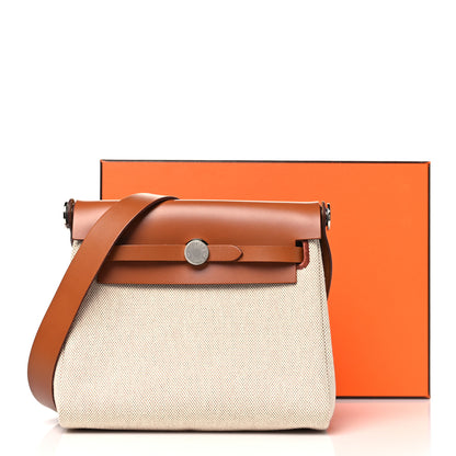 Hermes Military Toile Vache Hunter Herbag Zip Retourne 20 Ecru Beige Fauve 11 of 11