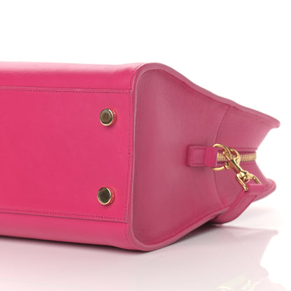 Saint Laurent Calfskin Small Monogram Cabas Fuchsia 11 of 14