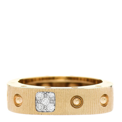 Roberto Coin 18K Yellow White Gold Diamond Pois Mois Band Ring 53 6.5 1 of 4