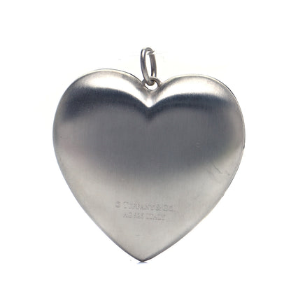 Tiffany Sterling Silver Large Ziegfeld Daisy Heart Locket Pendant 3 of 6