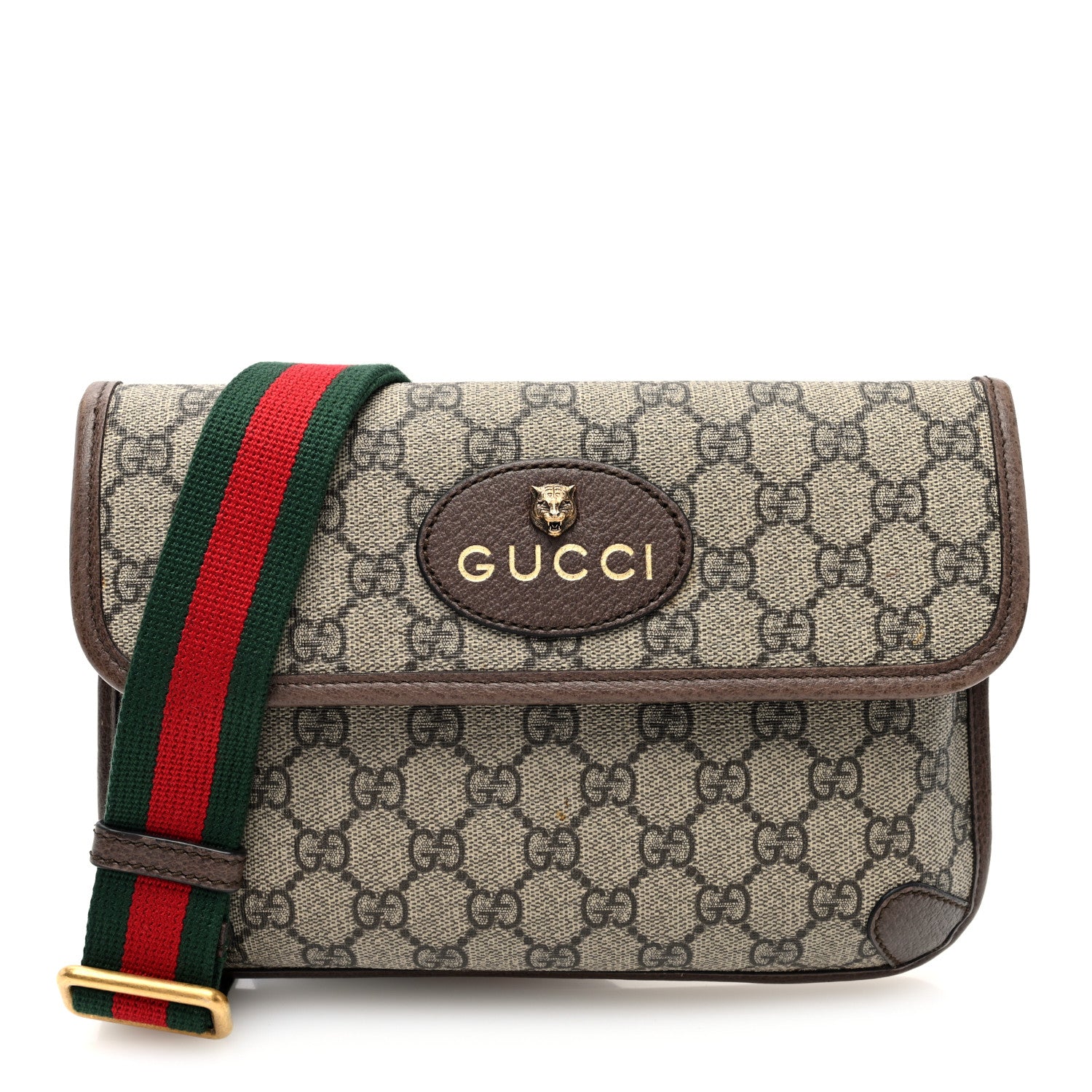 Gucci GG Supreme Monogram Neo Vintage Web Belt Bag Brown 1 of 10