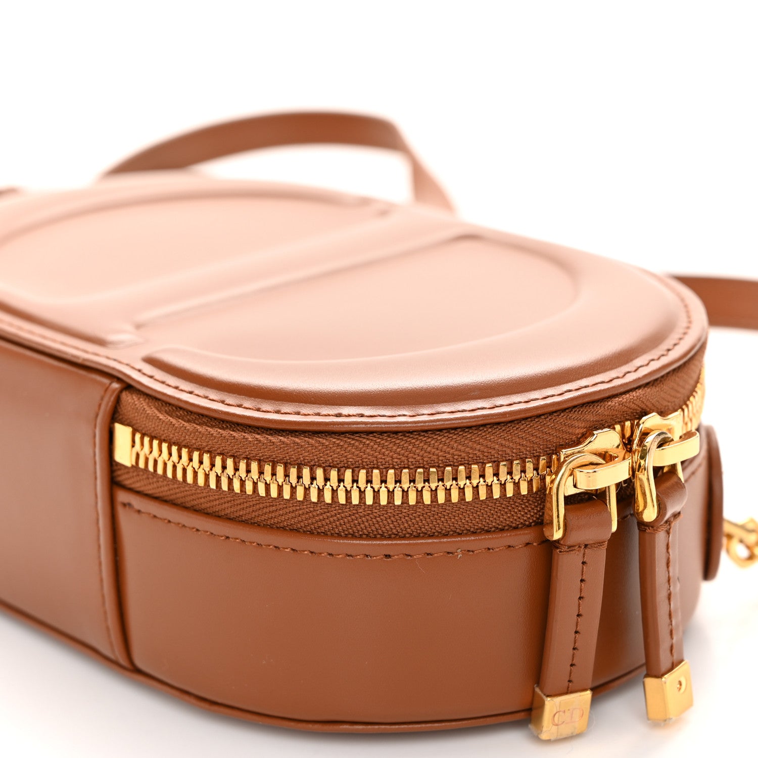 Christian Dior Calfskin CD Signature Oval Crossbody Camera Bag Brown 11 of 11