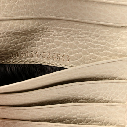 Gucci Monogram Dollar Calfskin Zip Around French Wallet Beige Ebony Avoire 7 of 8