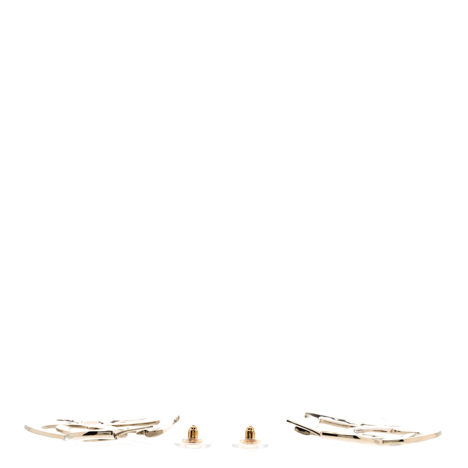Chanel Metal CC Heart Coco In Love Hoop Earrings Gold 3 of 6