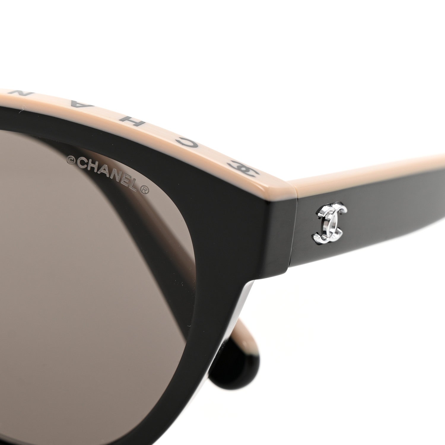 Chanel Acetate CC Butterfly Sunglasses 5414 Black Beige 8 of 9