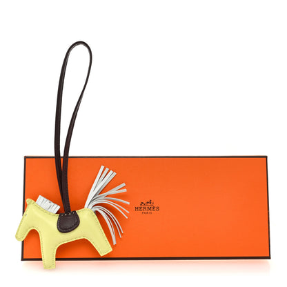Hermes Milo Lambskin Grigri Rodeo Horse Bag Charm PM Jaune Bourgeon Bleu Brume Rouge Sellier 4 of 4