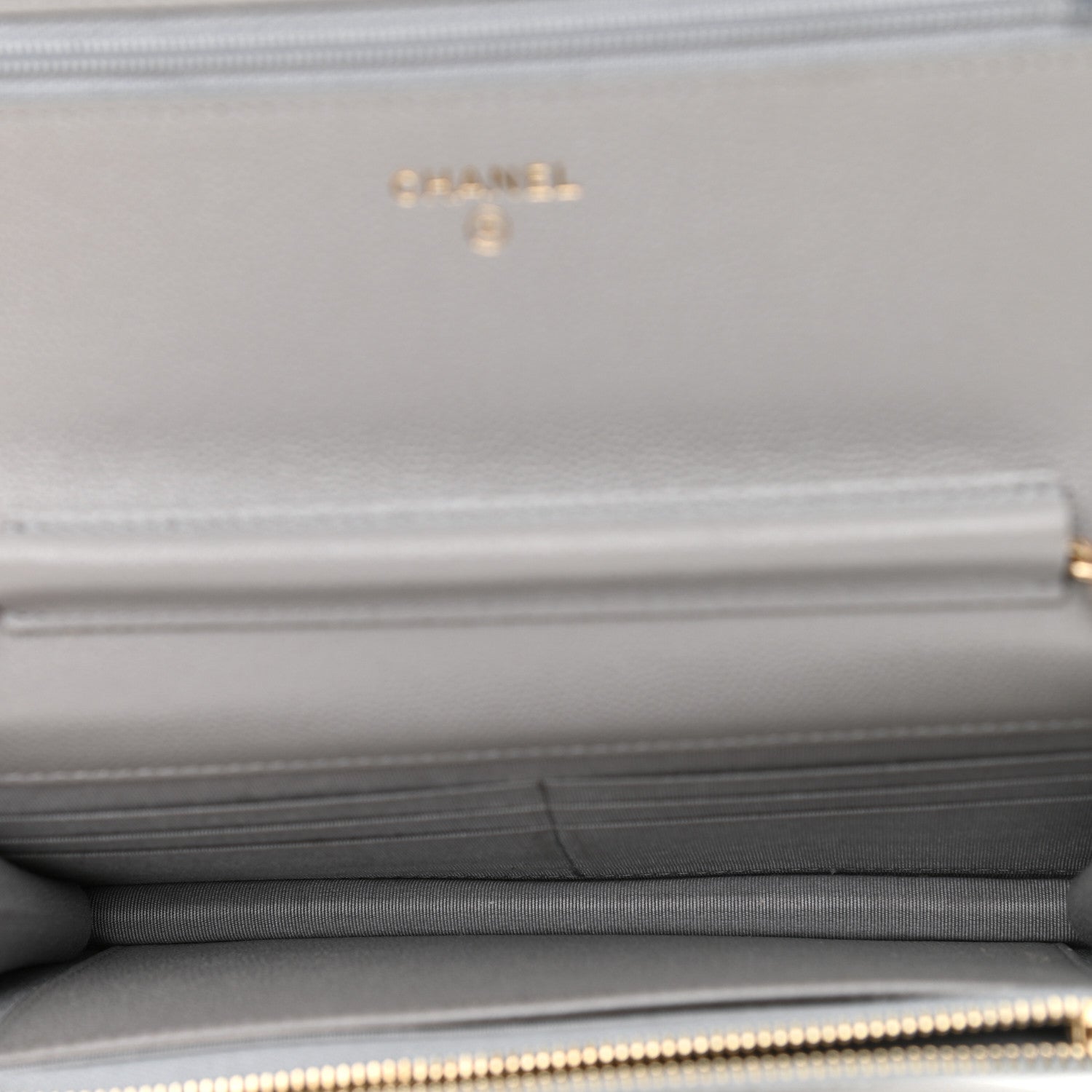 Chanel Caviar Quilted Golden Class Wallet On Chain WOC Gray 5 of 11