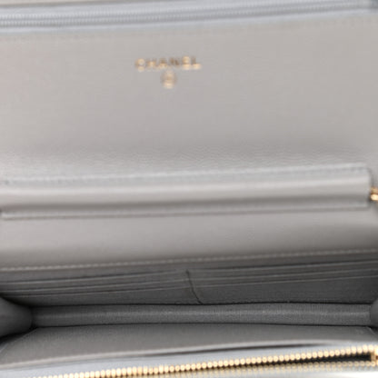 Chanel Caviar Quilted Golden Class Wallet On Chain WOC Gray 5 of 11