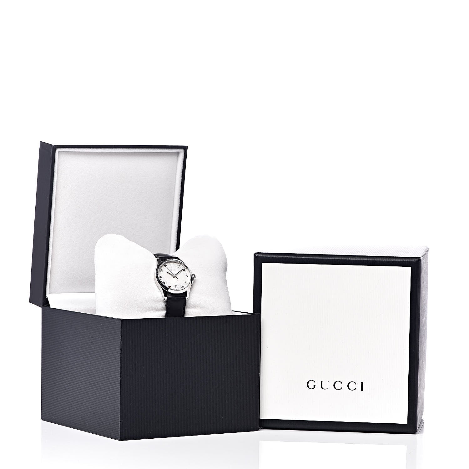 Gucci Stainless Steel Calfskin 27mm G-Timeless Charm Quartz Watch 8 of 8
