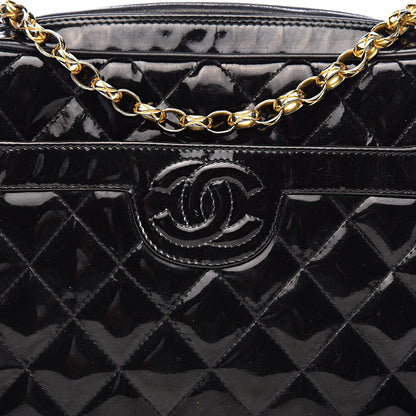 Chanel Patent Quilted Tassel Camera Case Black 14 of 14