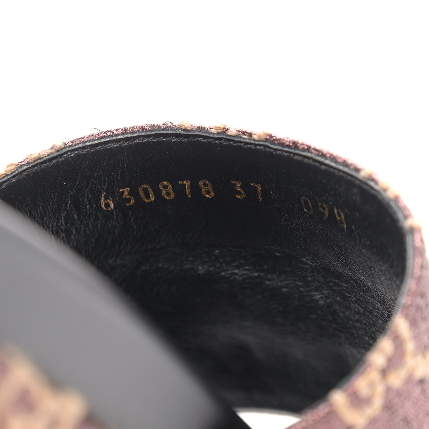 Gucci Lame GG Monogram Angelina Platform 55mm Slide Sandals 37 Brown Beige 9 of 9