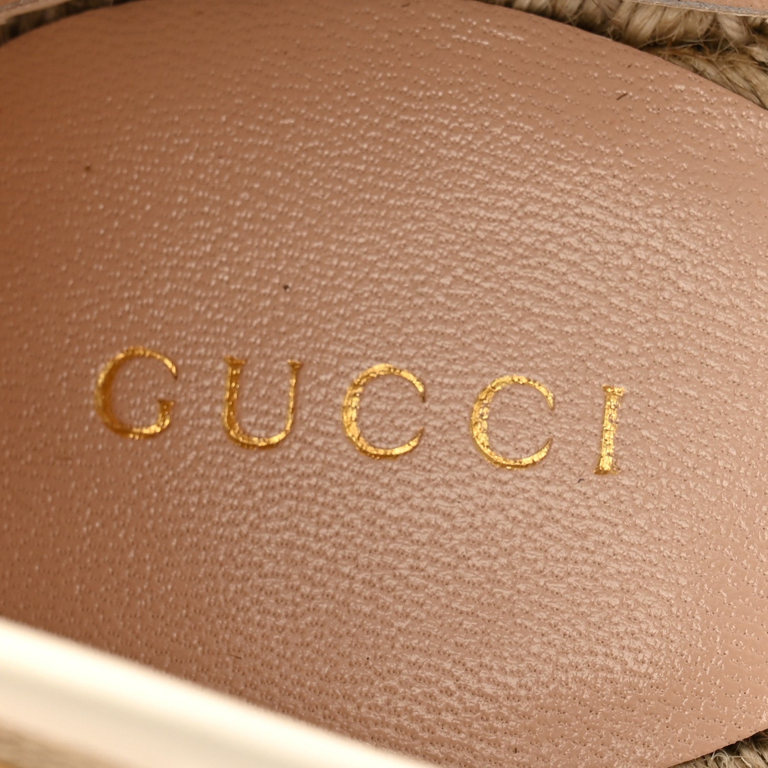 Gucci Monogram Patches Ankle Wrap Platform 35/120mm Espadrille Wedges 37 Beige White 6 of 9