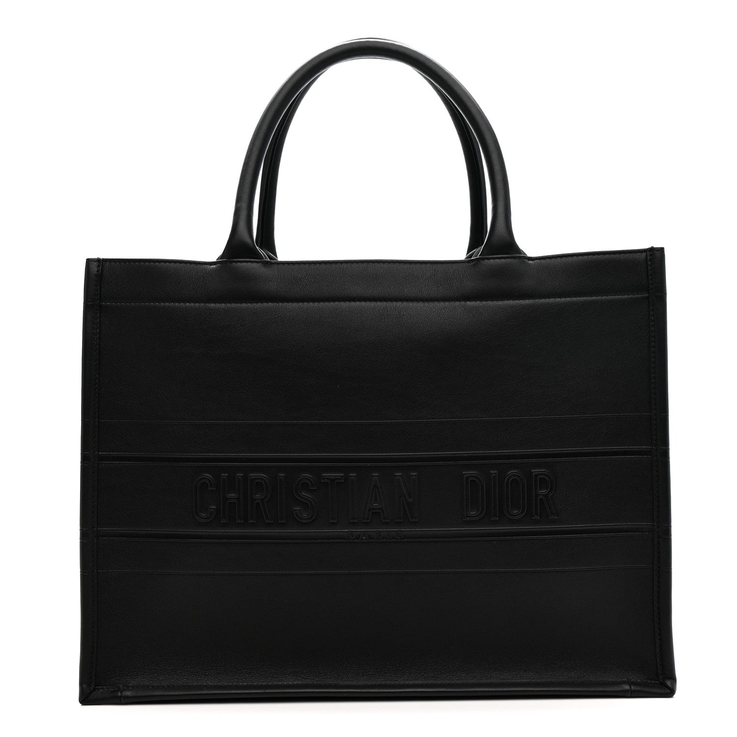 Christian Dior Calfskin Embossed Medium Book Tote Black 1 of 10