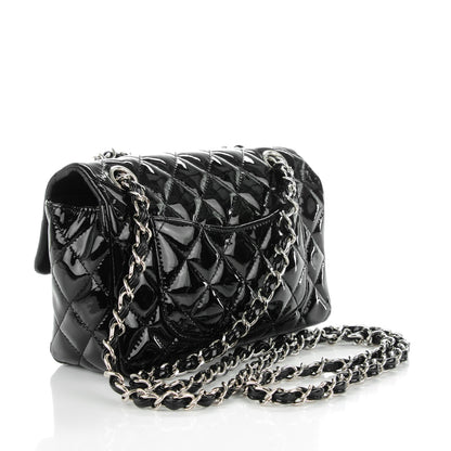 Chanel Patent Calfskin Quilted Mini Rectangular Flap Black 3 of 8