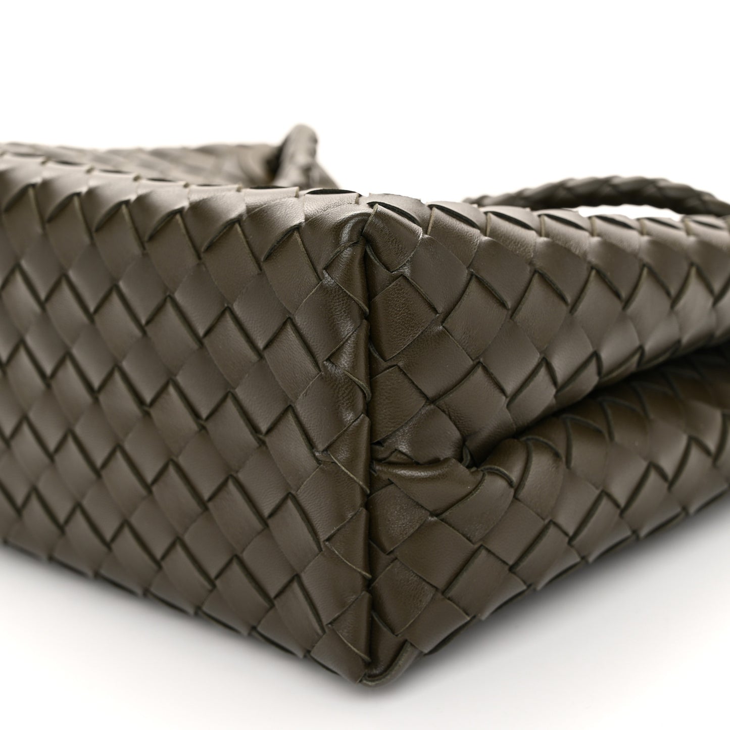 Nappa Intrecciato Medium Andiamo Shoulder Bag Dark Green