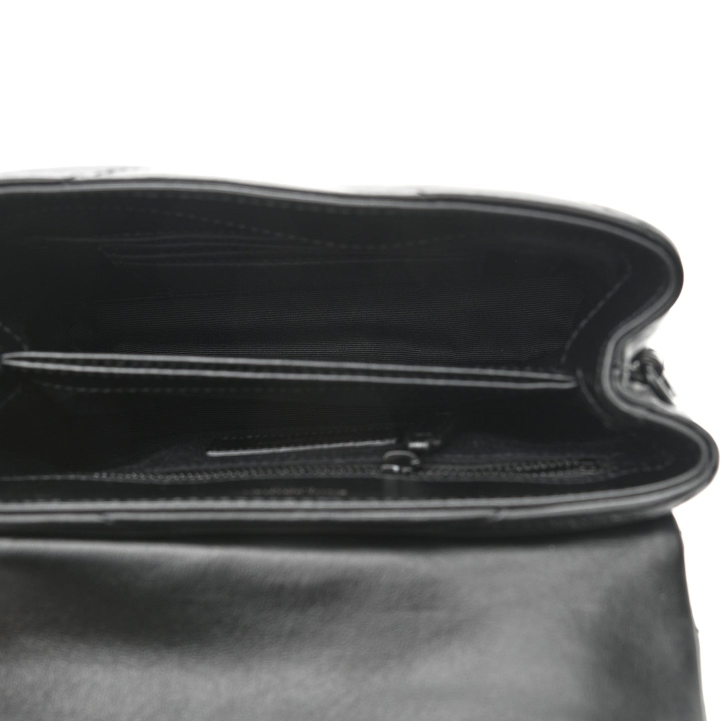 Calfskin Y Quilted Monogram Toy Loulou Crossbody Bag Black