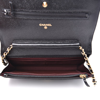 Chanel Caviar Quilted Wallet On Chain WOC Black 4 of 9