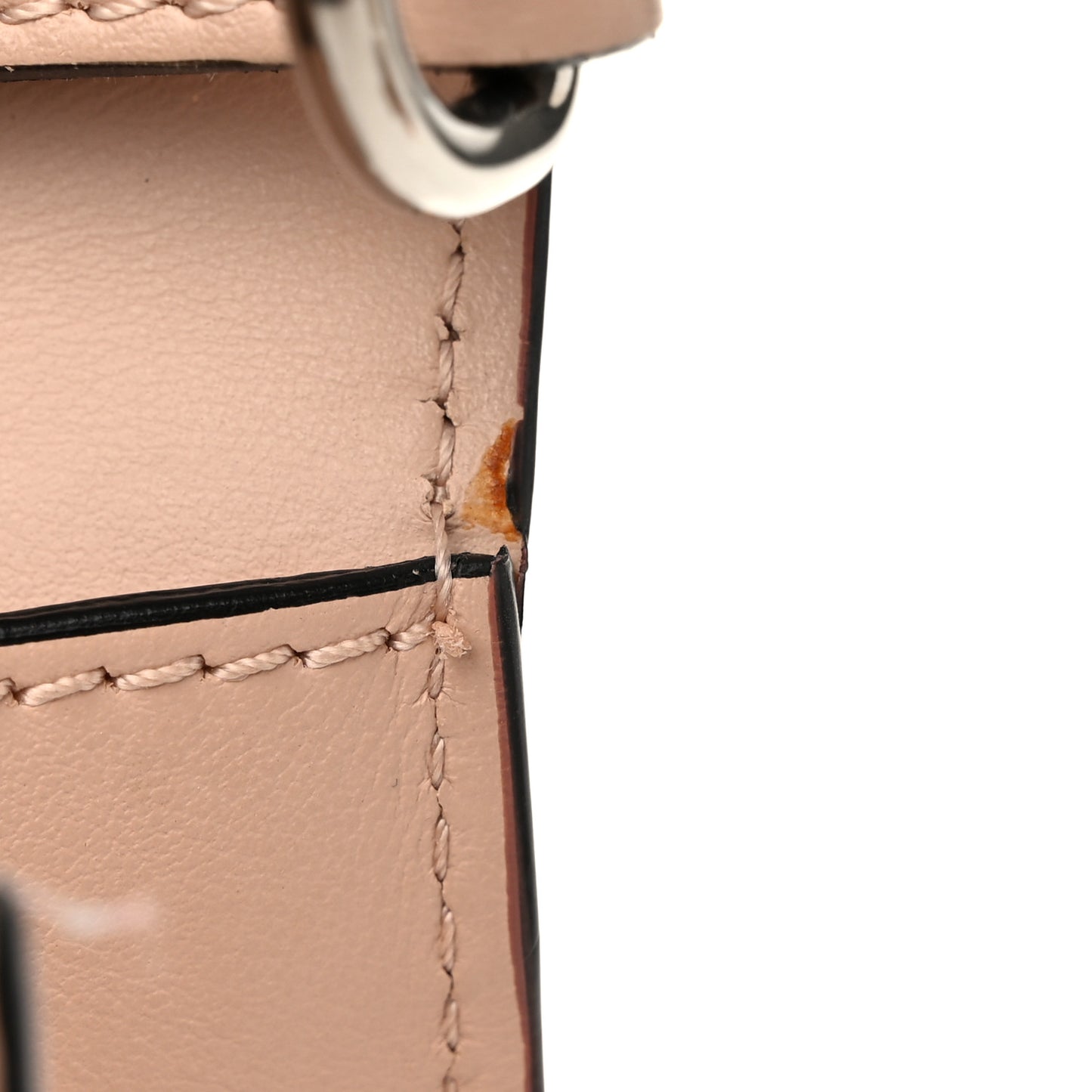 Calfskin Perforated Small Macken Crossbody Bag Pale Fawn Pink