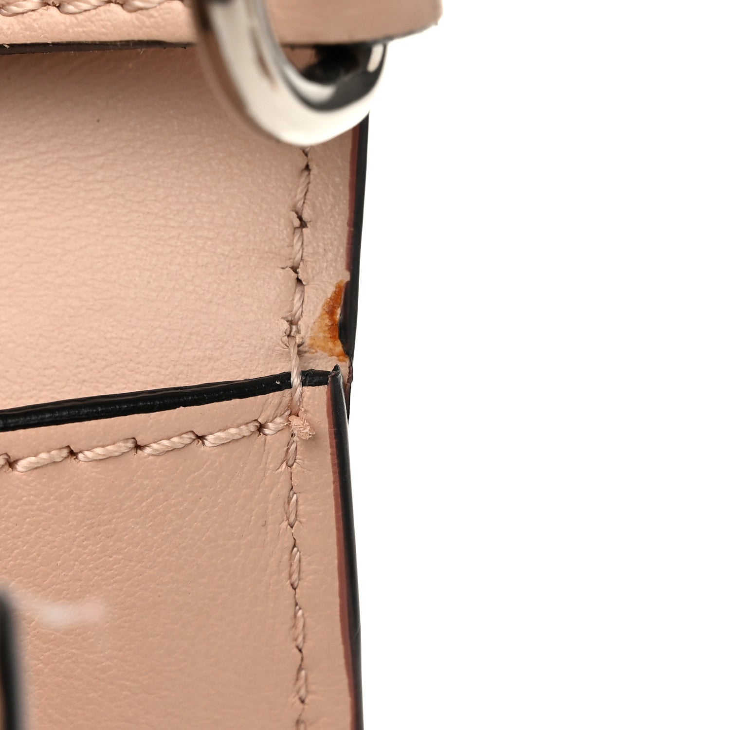 Burberry Calfskin Perforated Small Macken Crossbody Bag Pale Fawn Pink 11 of 13