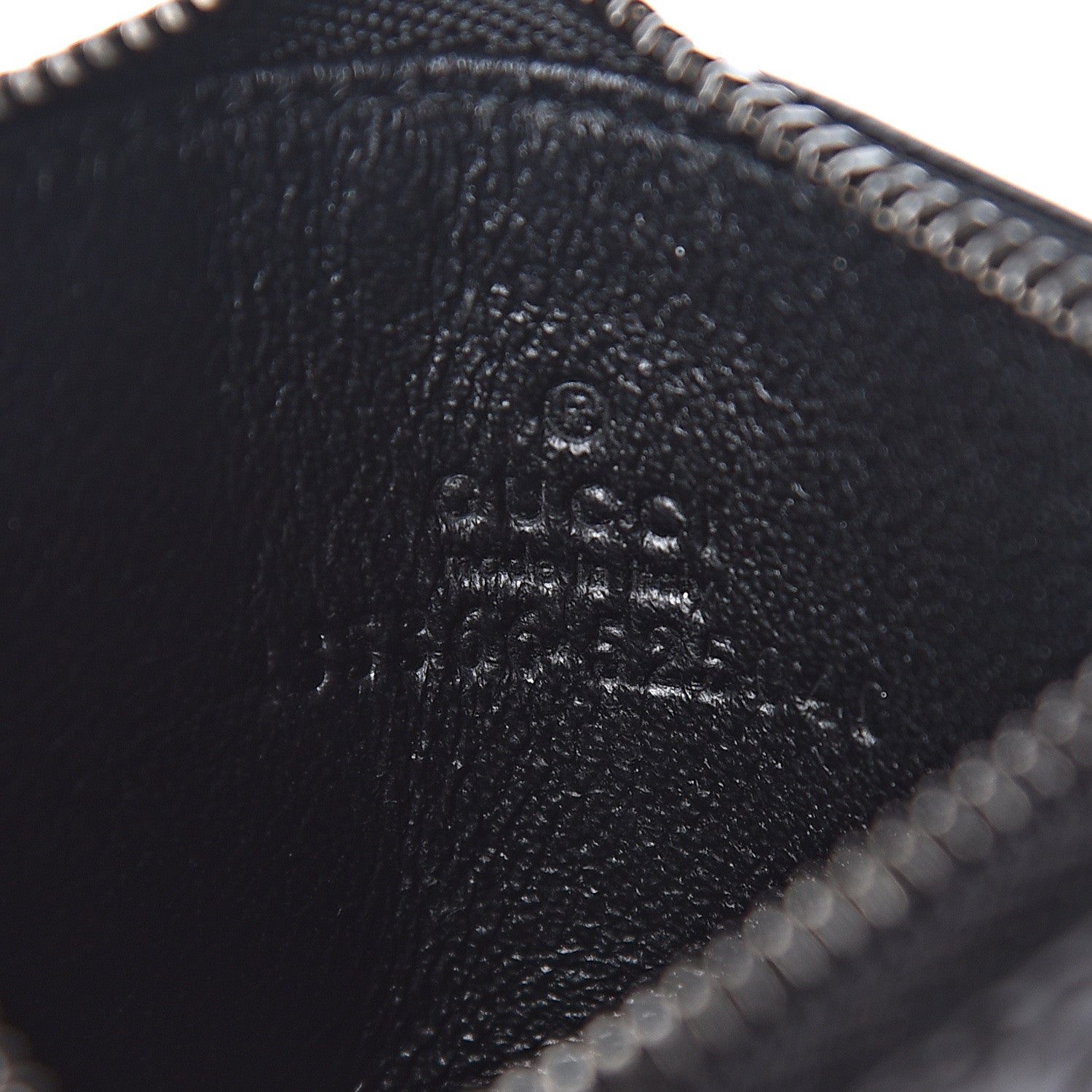 Gucci Guccissima Signature Coin Case Card Holder Black 6 of 6
