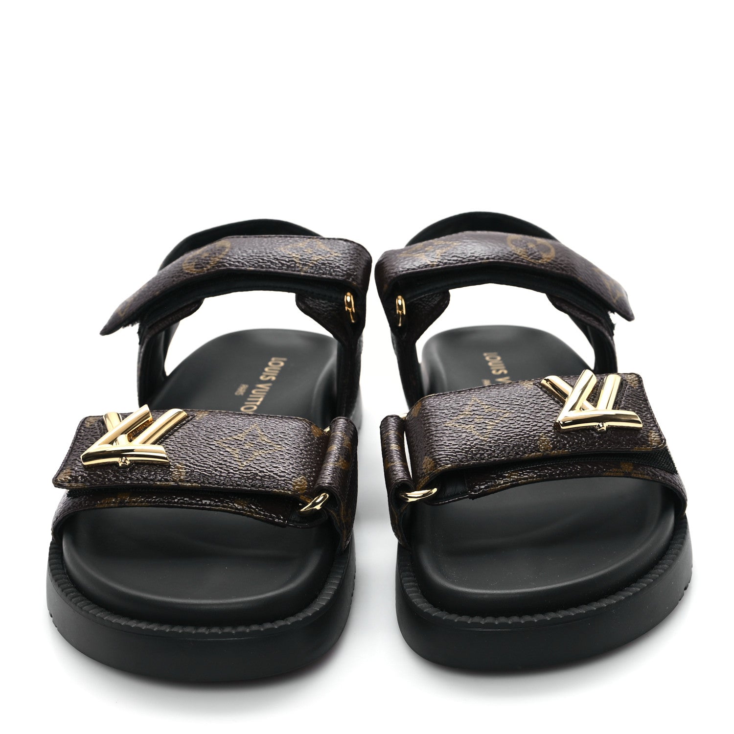Louis Vuitton Monogram LV Sunset Comfort Flat Sandals 38 Cacao Brown 3 of 9