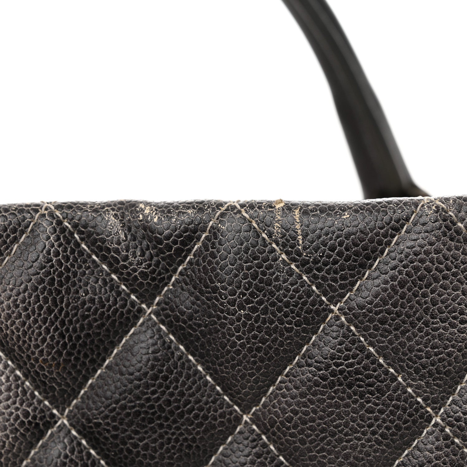Chanel Caviar Ombre Large Shopping Tote White 14 of 19