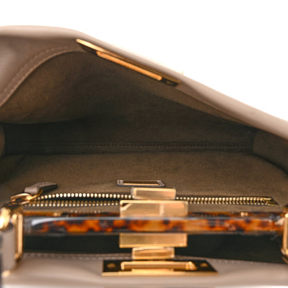 Fendi Vitello Seta Plexiglass Tortoise Medium Peekaboo Iconic Satchel Tortora 5 of 11