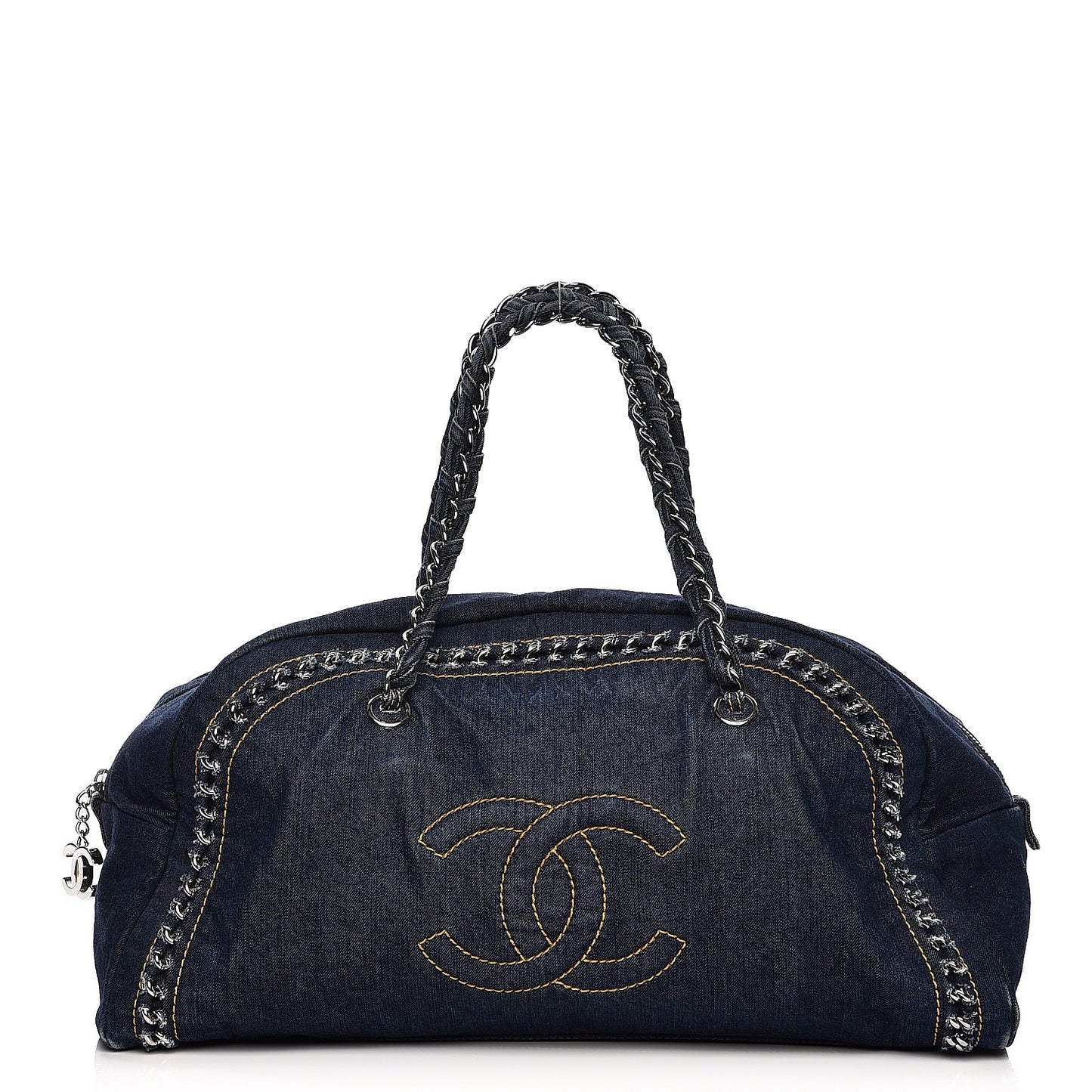 Denim Luxe Ligne Large Bowler Blue