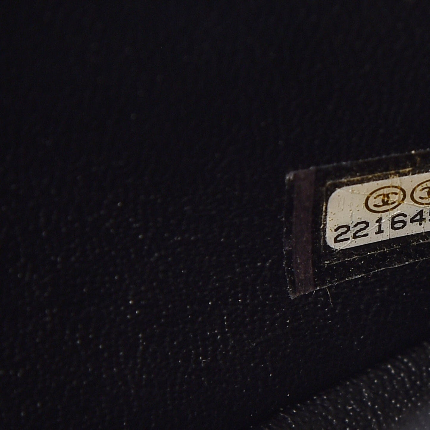 Crumpled Grained Calfskin Flap Black
