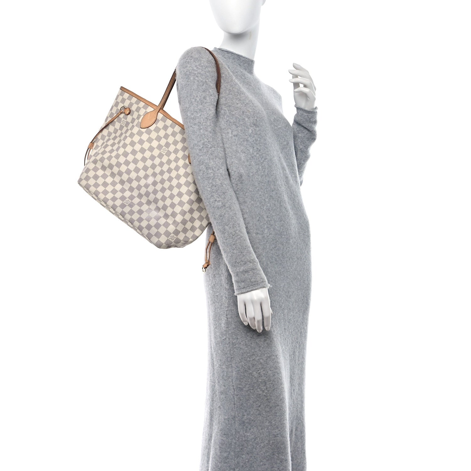 Louis Vuitton Damier Azur Neo Neverfull MM Rose Ballerine 2 of 9