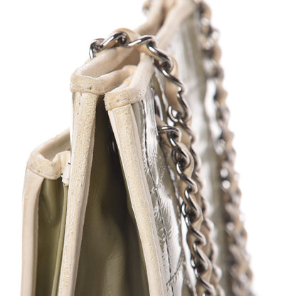 Chanel Patent Chocolate Bar Quilted Tote Khaki Beige 16 of 22