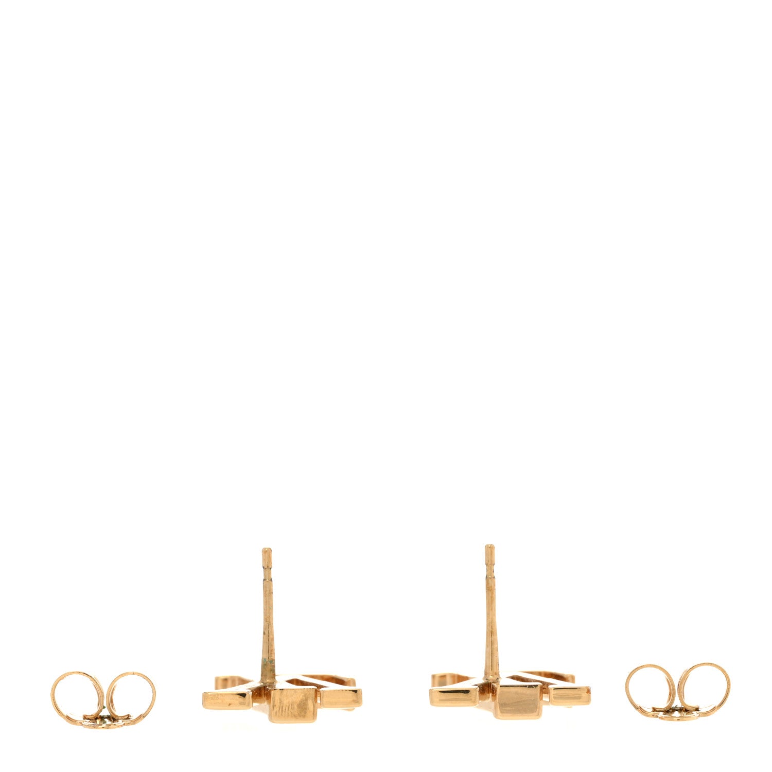 Louis Vuitton Metal LV Iconic Earrings Gold 3 of 6