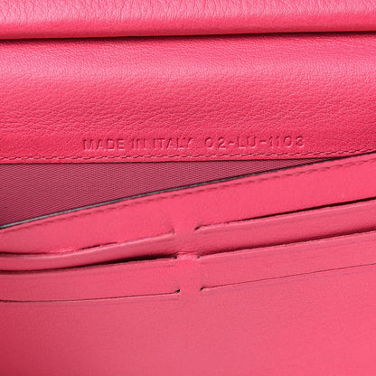 Christian Dior Bullcalf Diorissimo Long Wallet Sky Blue Pink 8 of 19