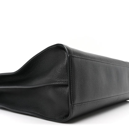 Saint Laurent Grained Calfskin Large Thin Sac De Jour Black 9 of 10