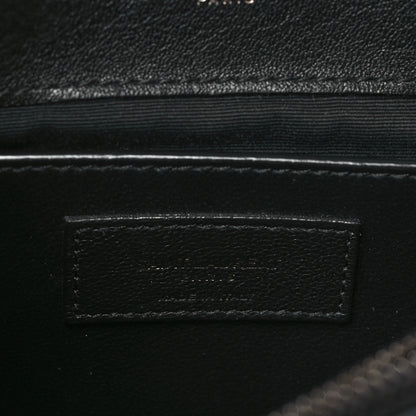 Saint Laurent Sheepskin Matelasse Chevron Monogram Medium College Bag Black 6 of 11