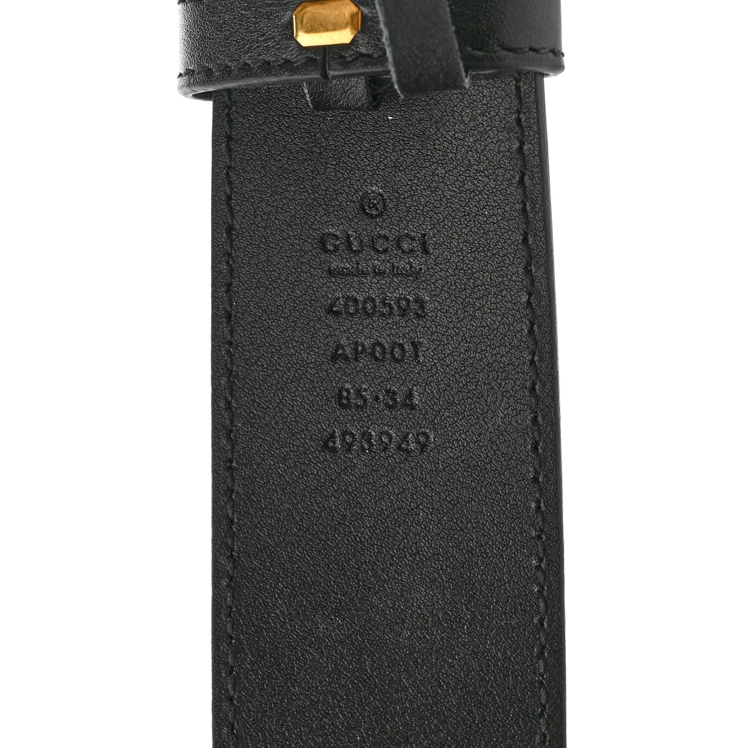 Gucci Calfskin Double G 40mm Belt 85 34 Black 3 of 6