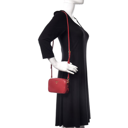 Prada Saffiano Mini Camera Crossbody Fuoco 2 of 16