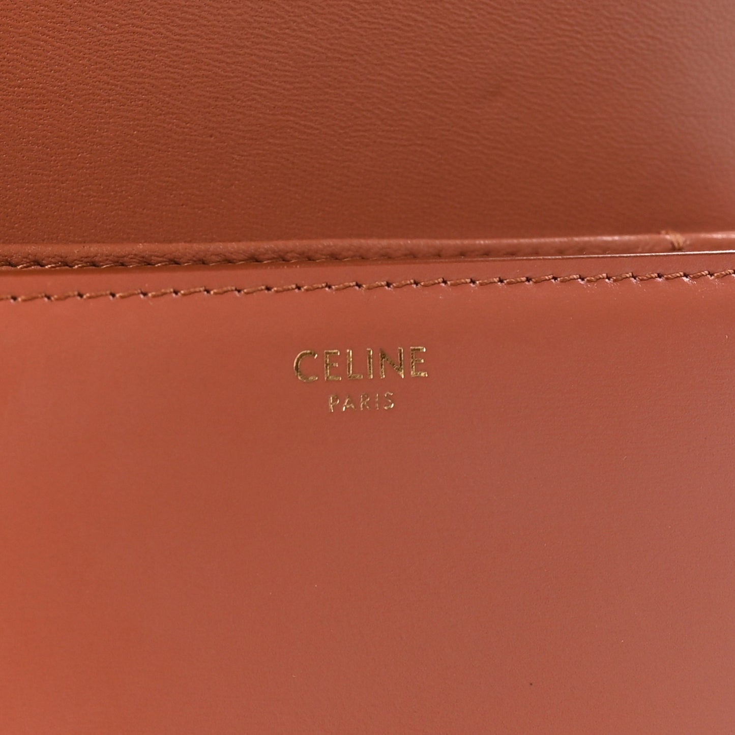 Shiny Calfskin Teen Triomphe Terracotta