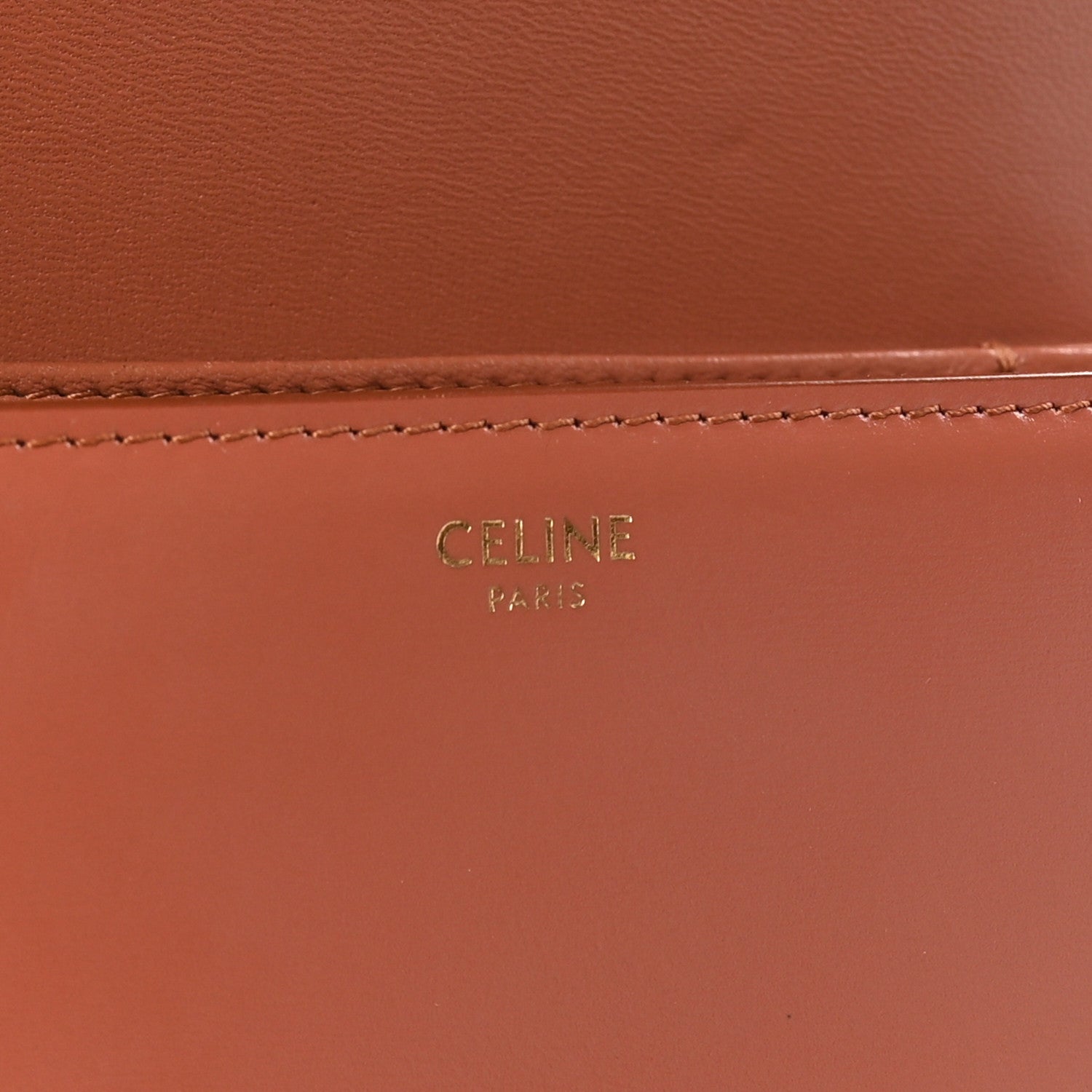 Celine Shiny Calfskin Teen Triomphe Terracotta 6 of 9