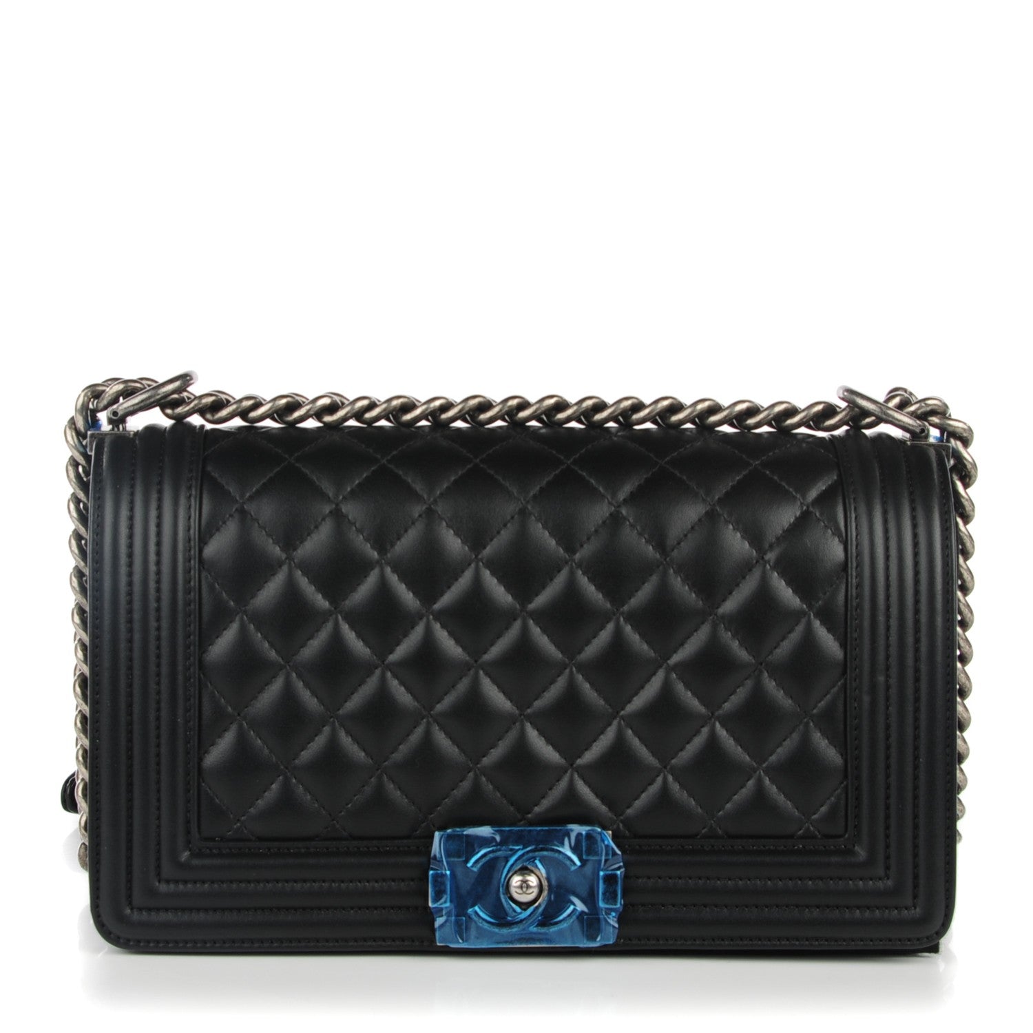 Chanel Calfskin Quilted Medium Boy Flap Black 1 of 9