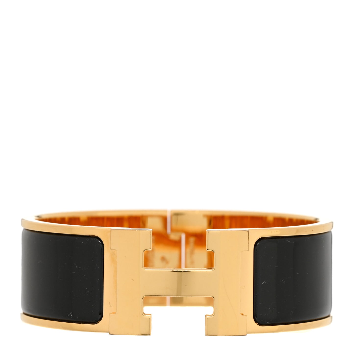 Enamel Wide Clic Clac H Bracelet PM Black