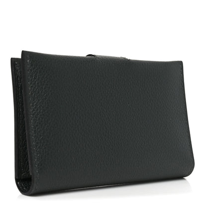 Hermes Evercolor Bi-Color RMS Card Holder Vert Mangrove Vert Amande 3 of 7