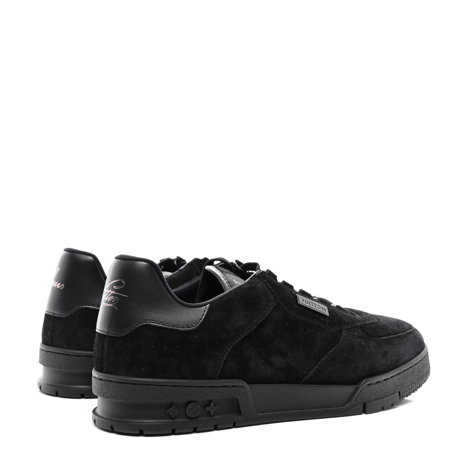 Louis Vuitton Suede Mens LV Trainer Sneakers 9 Black 4 of 9
