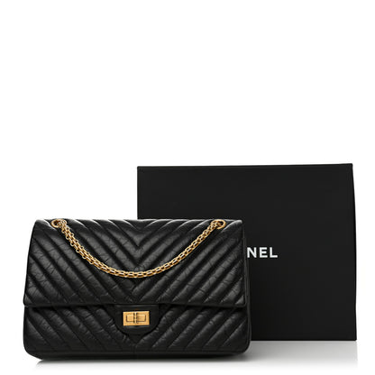 Chanel Aged Calfskin Chevron Quilted 2.55 Reissue 226 Flap Black 11 of 11