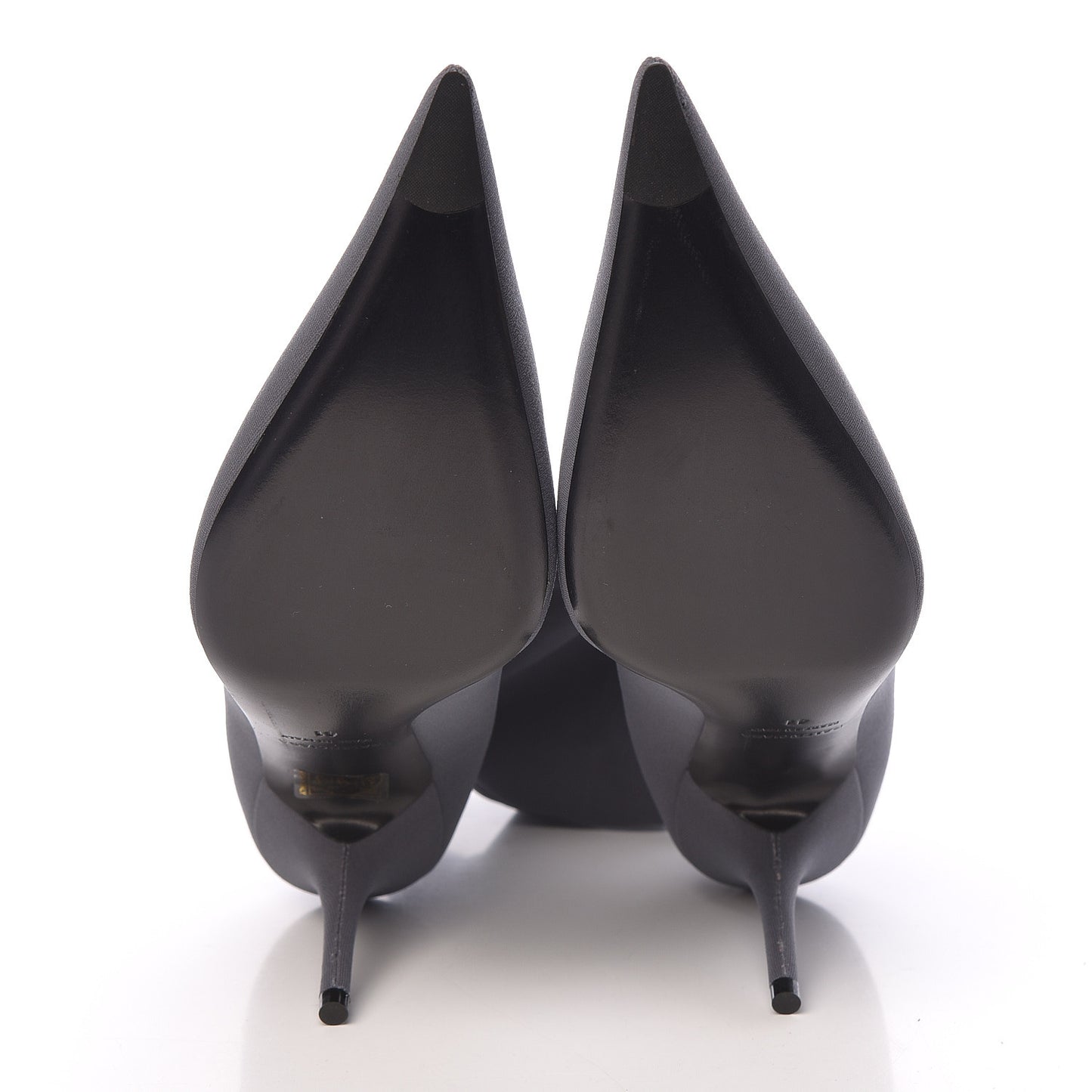 Jersey Crepe Extreme Pointed Toe Knife Booties 41 Gris
