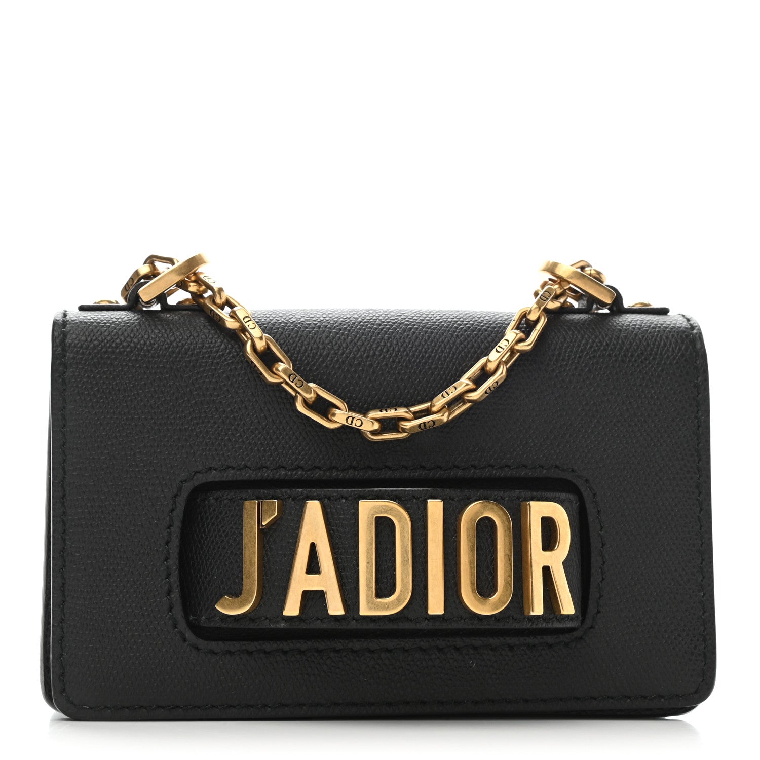 Christian Dior Grained Calfskin Mini J'Adior Chain Flap Bag Black 1 of 9