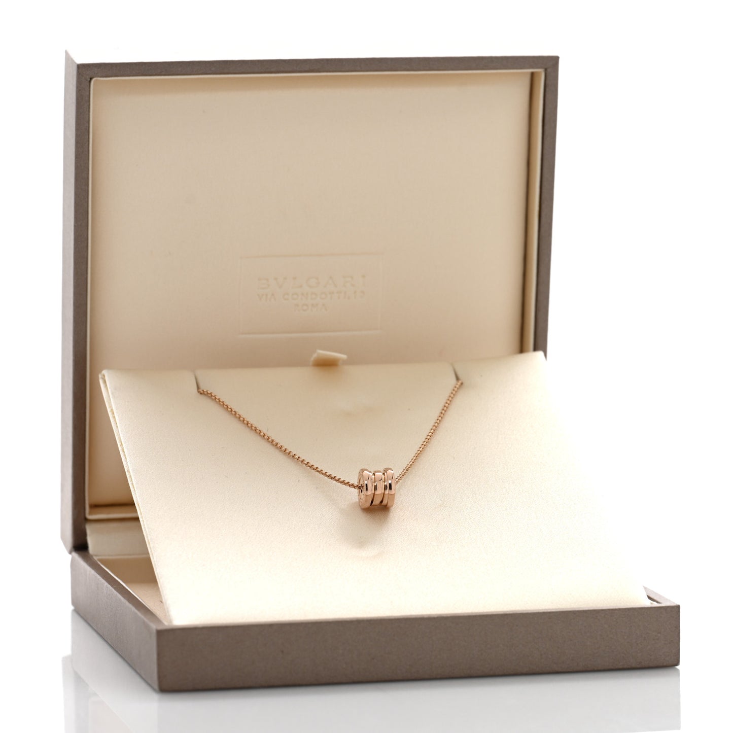 18K Rose Gold Mini B.Zero1 Pendant Necklace