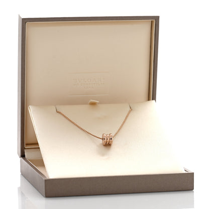 Bulgari 18K Rose Gold Mini B.Zero1 Pendant Necklace 5 of 5