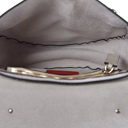 Valentino Garavani Grained Calfskin Rockstud Saddle Bag Light Ivory 5 of 10