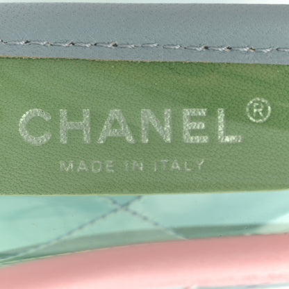 Chanel Lambskin PVC Quilted Medium Coco Splash Flap Blue Green 6 of 11